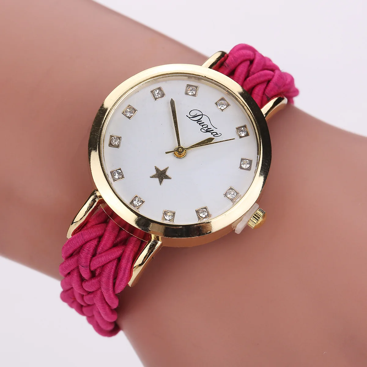 Модные женские часы креативные плетеные кварцевые часы-браслет красочные женские часы reloj mujer женские часы
