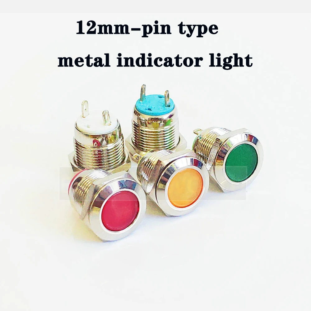 Tanio LED 12mm metalowy wskaźnik świetlny typu pin wodoodporna lampka