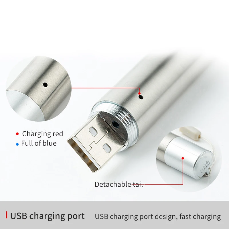 3 в 1 лазерная указка USB Перезаряжаемый алюминиевый сплав для кошек инструмент