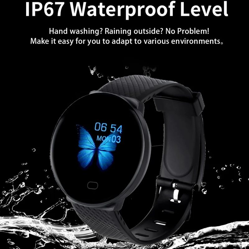  Smart Watch Men 1.3'' Screen Fitness Tracker Ip67 Waterproof Blood Pressure Heart Rate Monitor Smar - 4000550221057