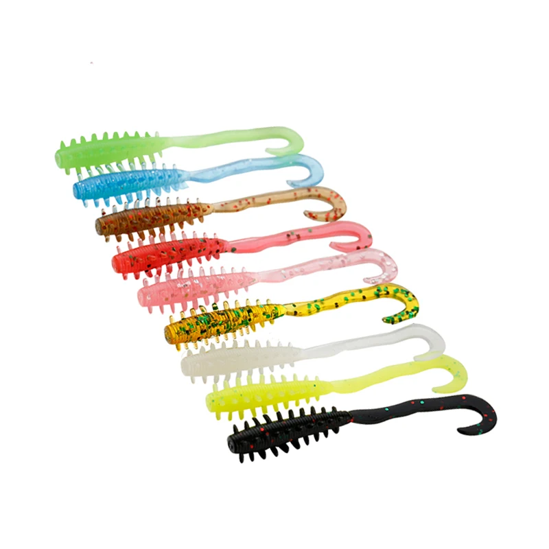 Floating Fishing Lure TPE Soft Bait 12pcs 50mm 0.4g Trout Jig Soft Lure Rock Wobblers Swimbait TEUKIM
