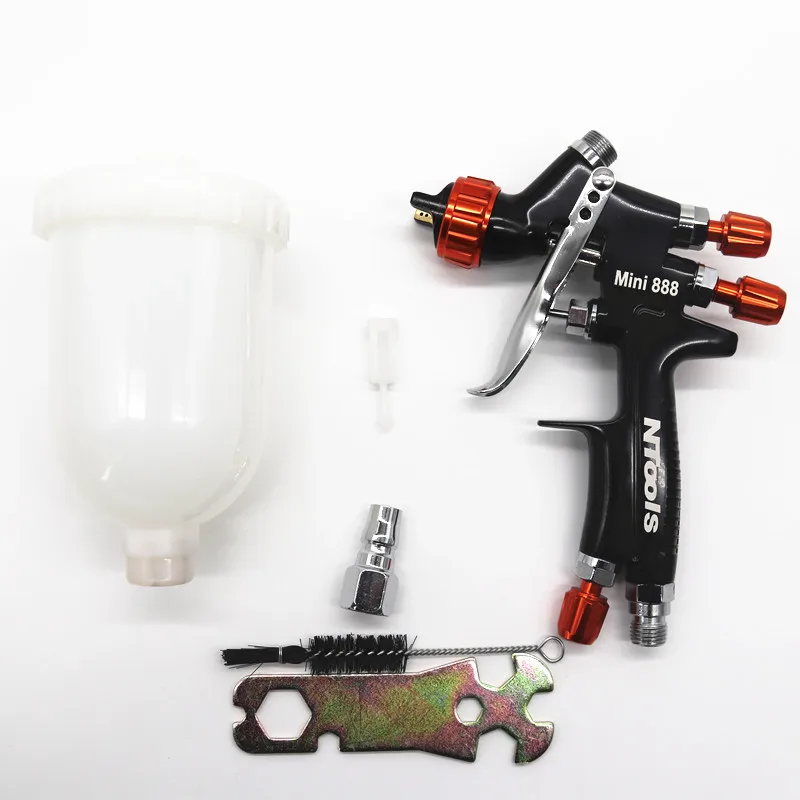 Spray Gun With 400CC Mix Cup Air Spray Gun With Paint Mixing Cup And Adapter Mini Spray Gun Paint Spray Gun 1.2mm Nozzle undercoating spray gun