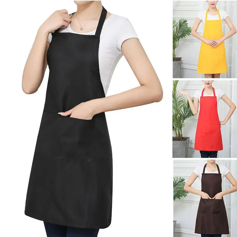 Delantal de cocina a prueba de agua para hombre y mujer, delantal de Chef, pechera para cocina, Idea para limpieza de lavavajillas, pintura, JS22