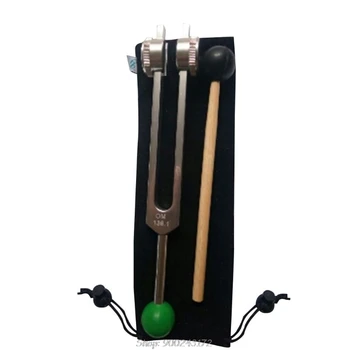 

OM Tuning Fork 136.1 HZ Weighted - with Bead Base for Ultimate Healing and Relaxation - Green for Heart Chakra O03 20 Dropship
