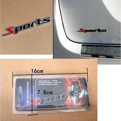 Для peugeot Golf Mazda Toyota Lada Granta 5 шт. спортивные буквы 3D металлические мото эмблема значок автомобиля наклейка авто Декор спортивные наклейки
