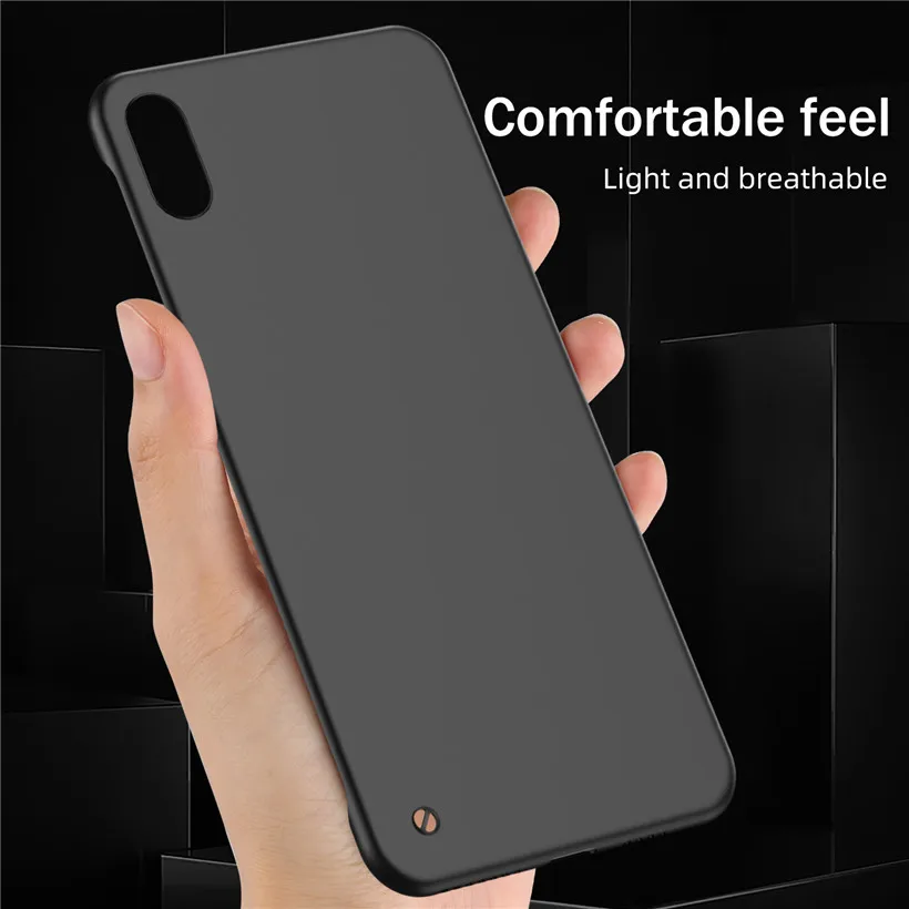 Бескаркасный чехол для iPhone XS Max XR X 7 8 Plus 6 6s Plus 11 Pro 5,8 6,1 6,5 дюймов яркий чехол s Жесткий PC матовый чехол