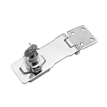 

Garage Shed Gate Door Hasp Lock Staple Security Key Locking-4 Inch