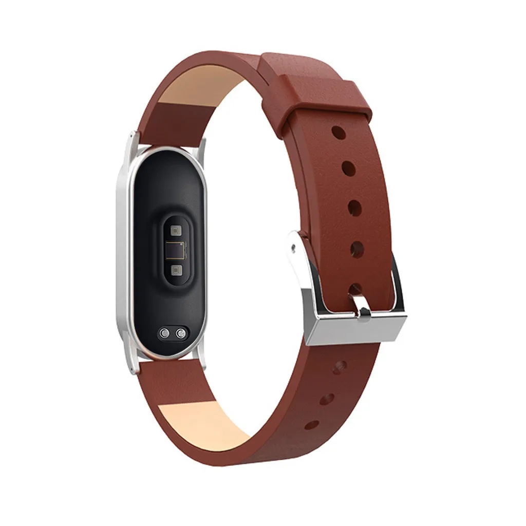 Ouhaobin для mi Band 4 кожаный ремешок для Xiaomi mi ремешок 4 ремешок с металлической рамкой чехол браслет для mi Band 4 ремешок 906#2