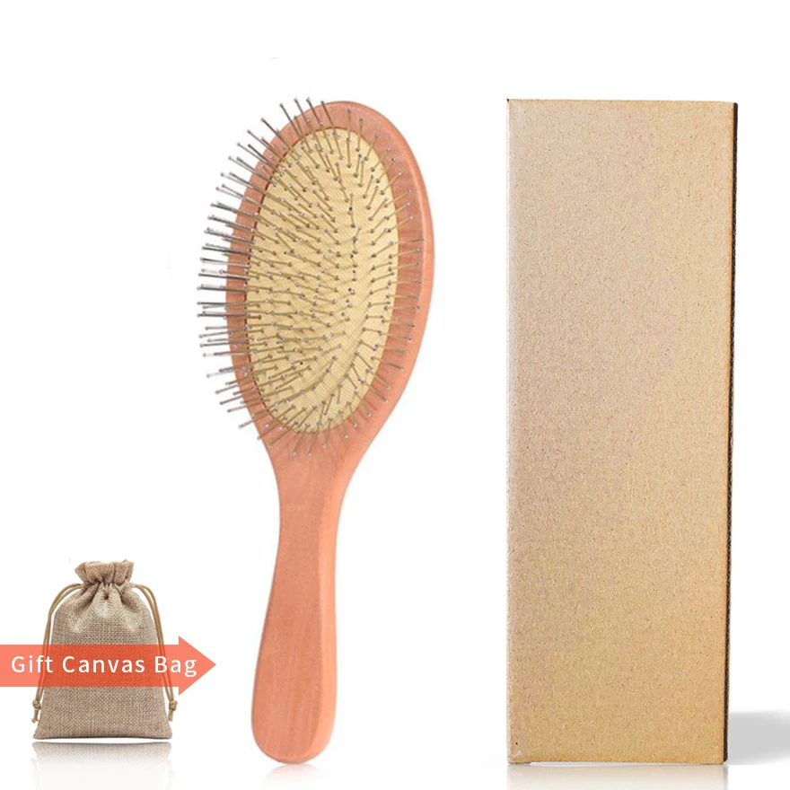 Деревянная расческа набор расчесок от выпадения волос гребень с Сталь массаж иглой воздушная Подушка Расческа - Цвет: Style 2