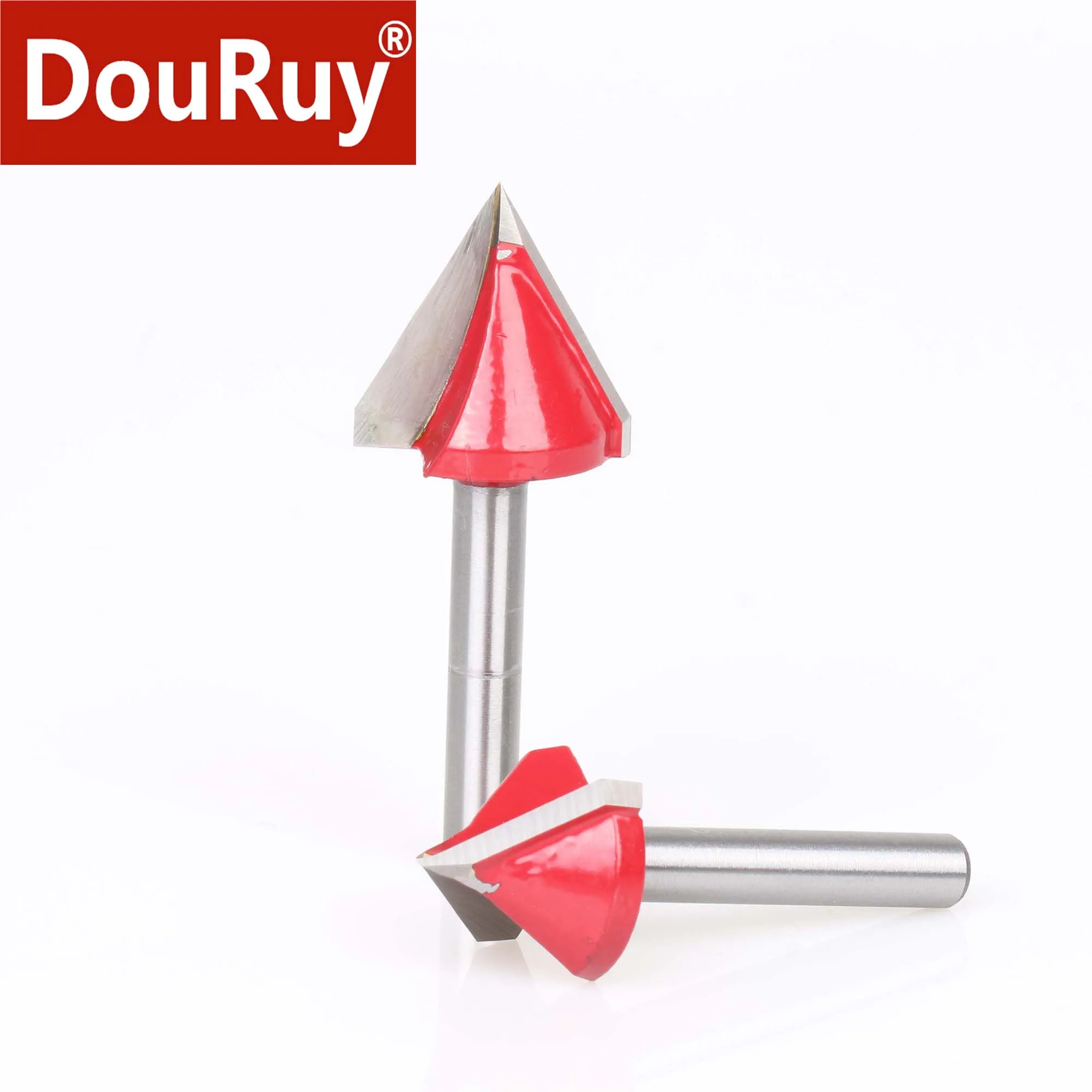 

2pcs 6mm shank 3D milling cutter tools for CNC engraving insert router bits Trimmer end mills V sharp 60/90/120/135/150 degree