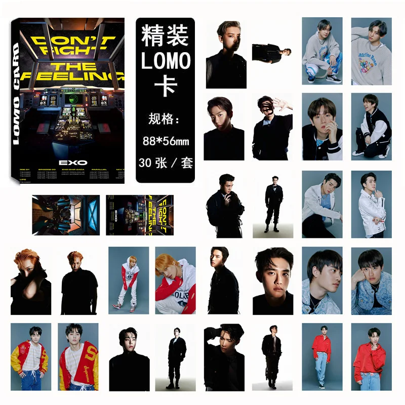 KPOP EXO 4th THE WAR KOKOBOP Album LOMO Cards K-POP New Fashion Self Made Paper Photo Card HD Photocard ZP7 | Украшения и