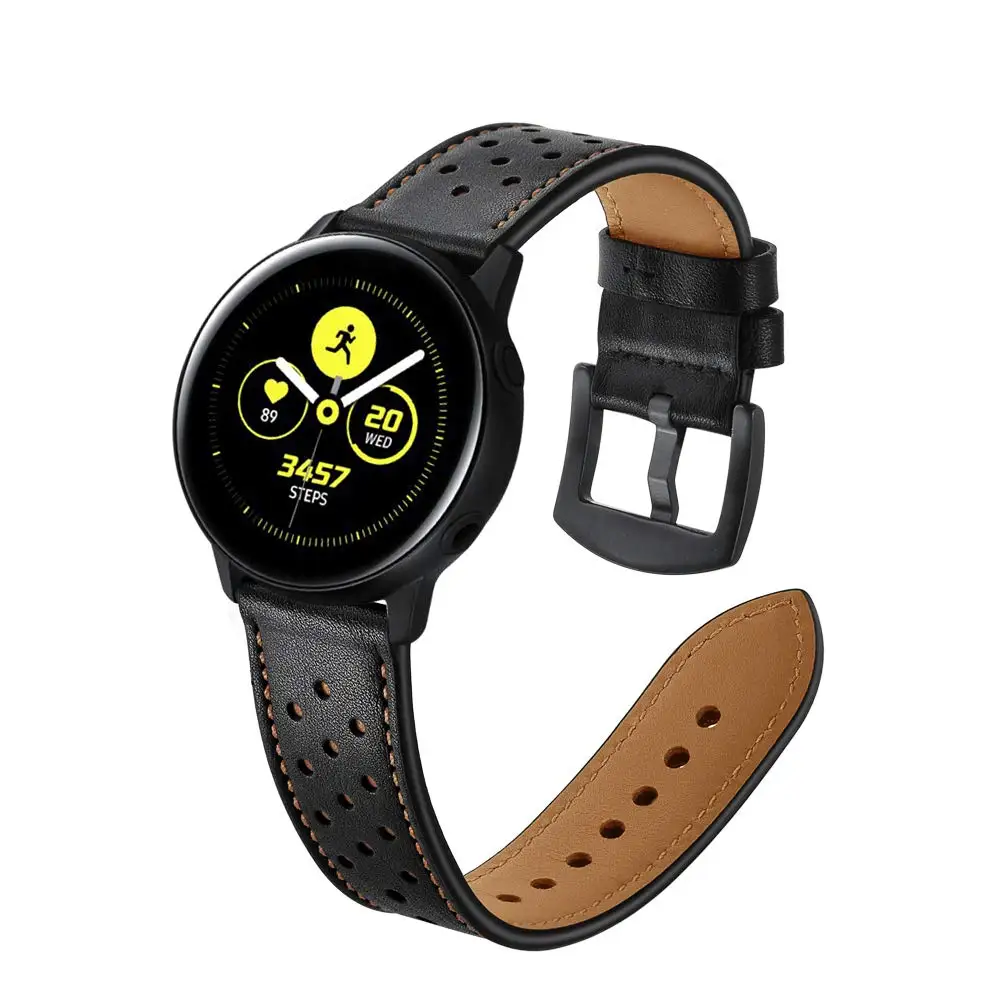 20 мм кожаный ремешок для часов Samsung Galaxy Watch Active /Galaxy 42 браслет Gear Sport/Gear S2|Ремешки