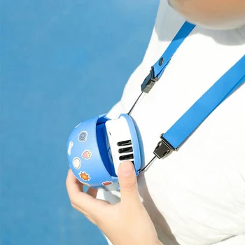 

Mini portable dinosaur USB hanging neck fan cooling folding electronic fan rechargeable battery handheld fan for outdoor