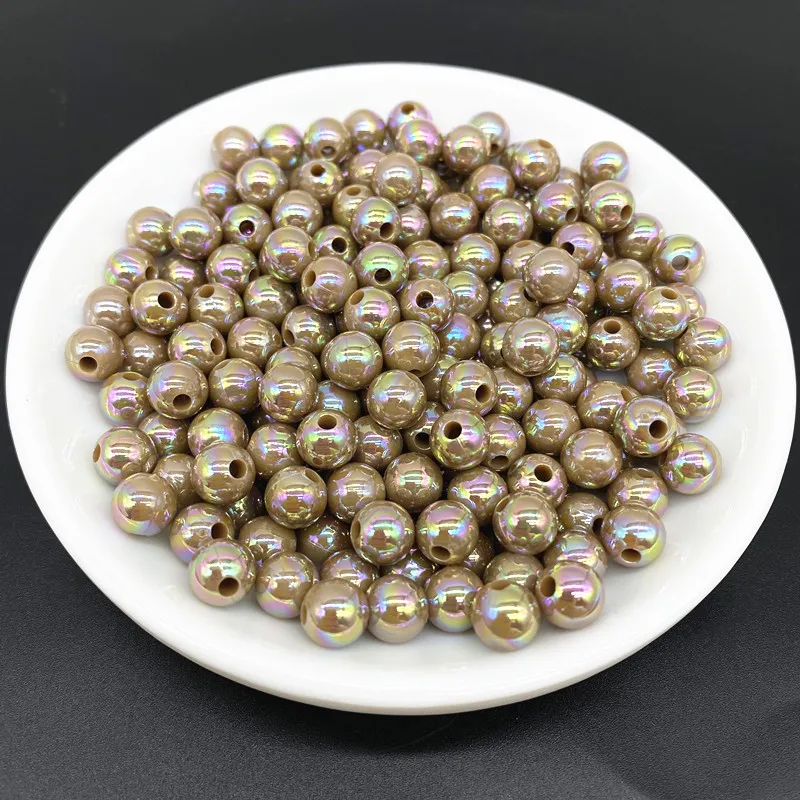 Perles Acryliques 18mm - Lot De 15 Pièces Couleur BSG02-08IV, Marque Yiwu Ning Cheng