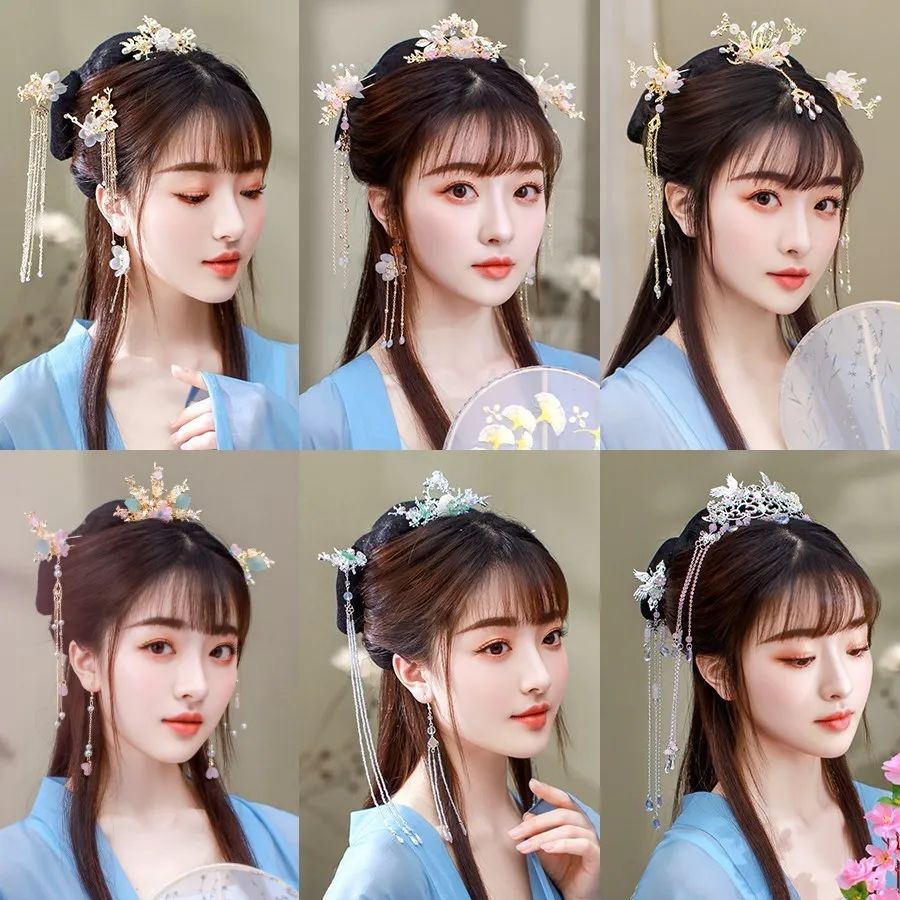 Древний Hanfu канзаши длинное жемчужное Tassle волос палочка Шпилька для тумб