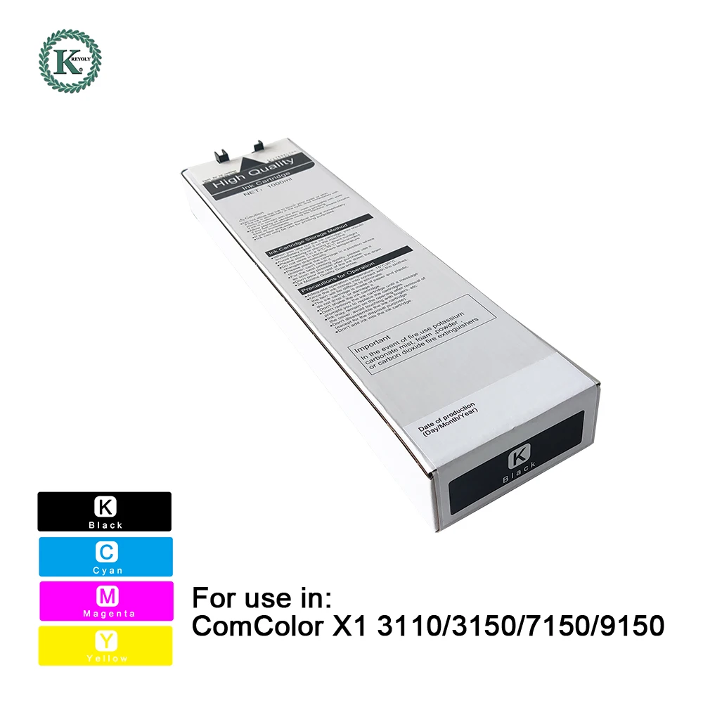 Японский Чернильный Картридж для струйного принтера Riso comcolor 3110 3150 7150 9150 1000ml BK C M Y
