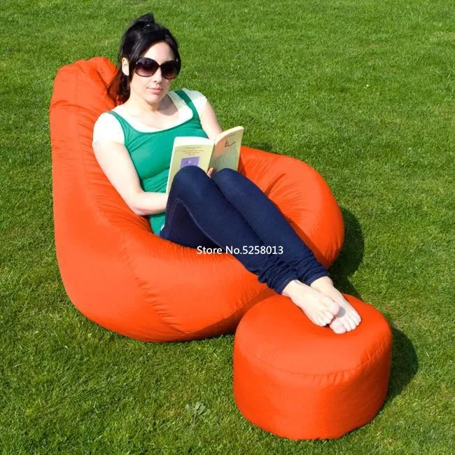 Дополнительные L размер игра beanbag диван стул, большая гостиная форма слезы Bean сумка кожаный чехол