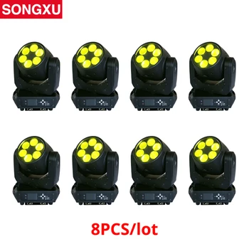 

8pcs/lot Super Beam Led Moving Head Light 6x25W LED Ultimate Lens Rotation Washer Moving Head Light/SX-MH0625