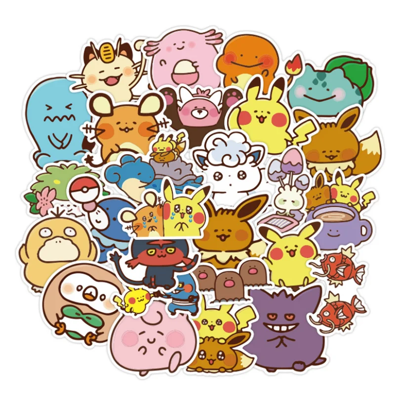 

10/30/50PCS Japanese Snime Wizard Q Version Game Suitcase Luggage Guitar Car Motorcycle Graffiti Stickers Wholesale