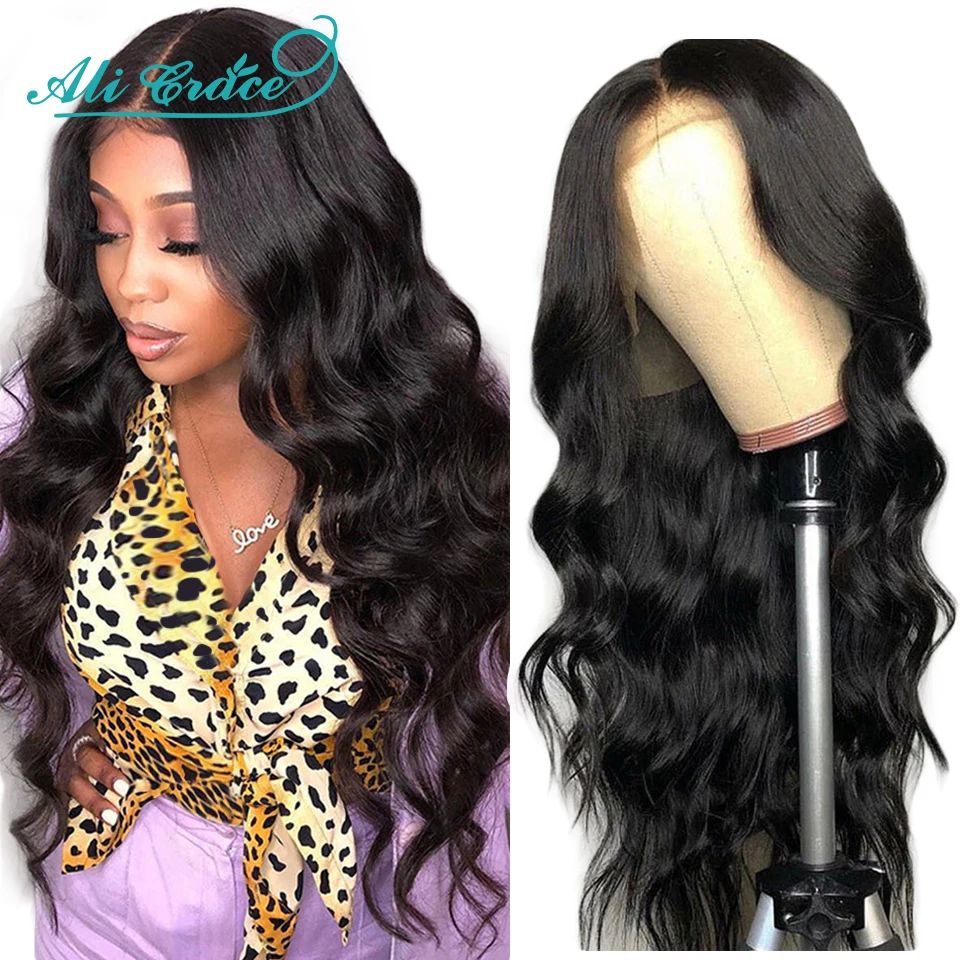 Ali Grace Body Wave Lace Front Wig Natural Hairline Body Wave Human Hair Wigs Brazilian Pre-plucked Lace Front Human Hair Wigs