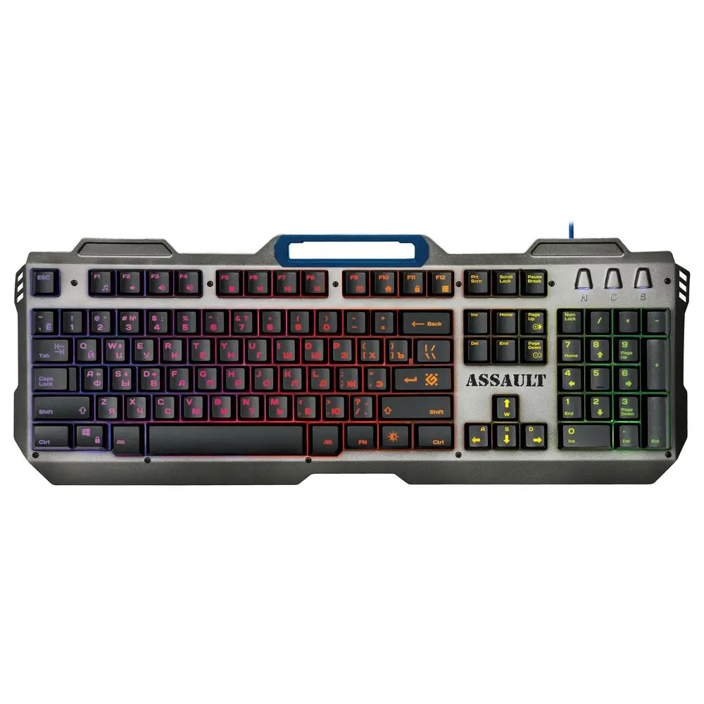 Клавиатура Defender Assault GK-350L RU,радужная,метал