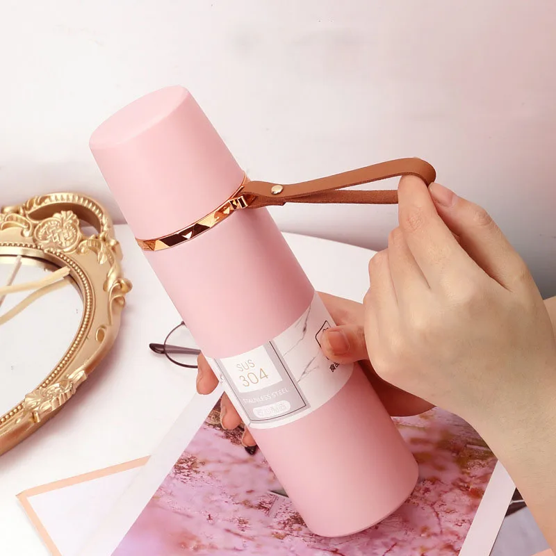 Stainless Steel 304 Thermos Mug Coffee Water Bottle Vacuum Flask Double Wall Insulated Travel Mug Cup Warm Bottle 500Ml