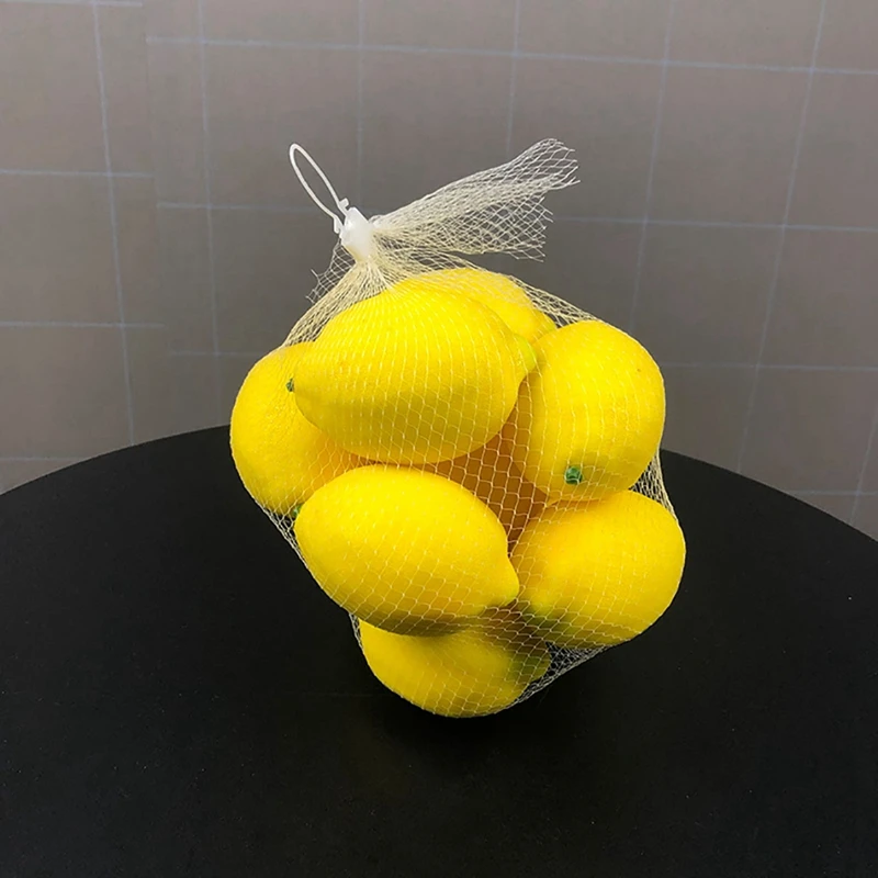 12Pcs/Set Artificial Fruits Plastic Simulation Fake Yellow Green Lemon For Wedding Home Garden Kitchen Festive Party Supplies artificial fruits and vegetables