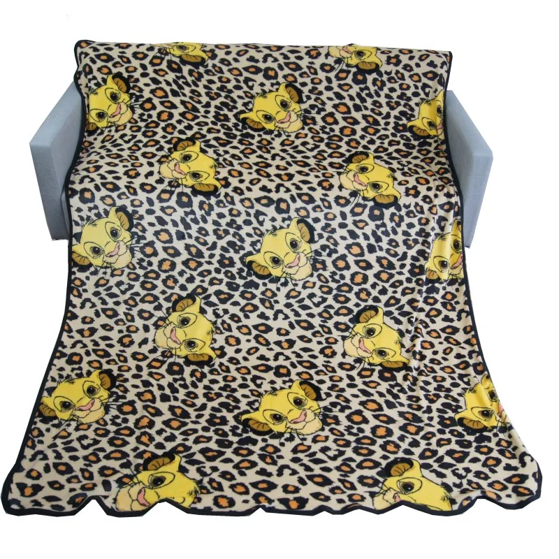 Disney Leopard Симба Король Лев супер мягкое фланелевое одеяло для детей 160x190cm|Одеяла| |