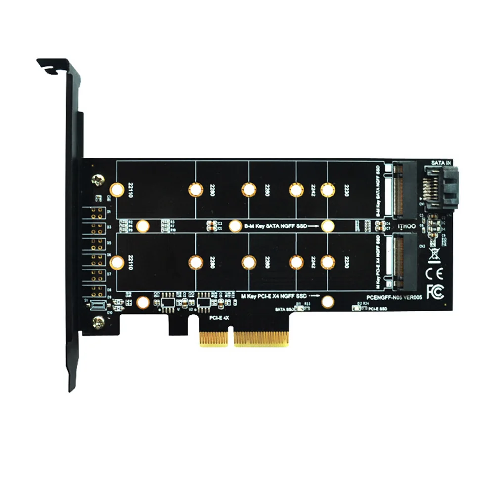 Черный M аксессуары NVME SSD M.2 двойной интерфейсные платы к PCIE X4 B-key компоненты адаптер карты компьютера