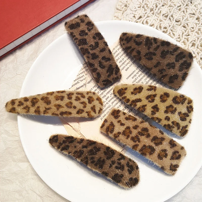 M MISM INS Fashion Leopard Hair Pins Vintage BB Clip Girls Barrettes Hairband Geometric Hairgrips Korean Style Hair Accessorie