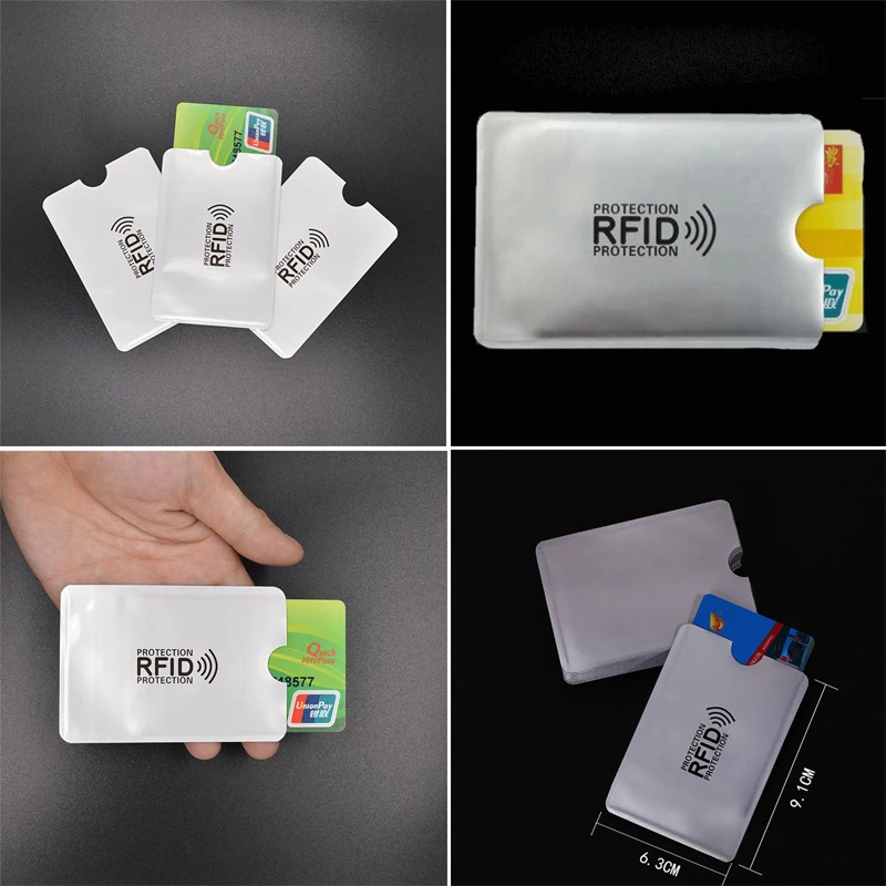 500 шт. анти RFID кошелек блокирующий рукав считыватель блокировка держатель для
