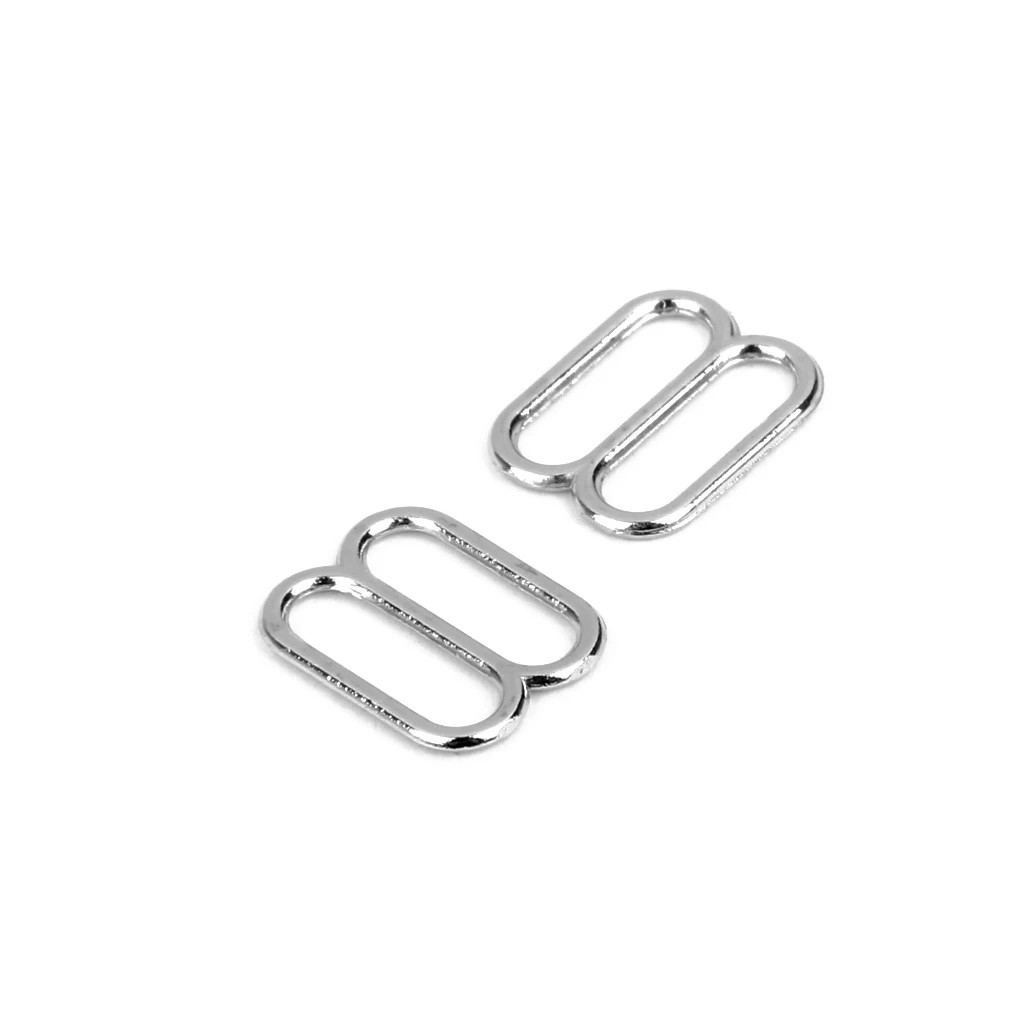Wholesale Metal Lingerie Ring Slider 200 Pieces Bra Strap Adjuster Buckles Hooks Fasteners Clip Bra Accessories Nonslip 10mm