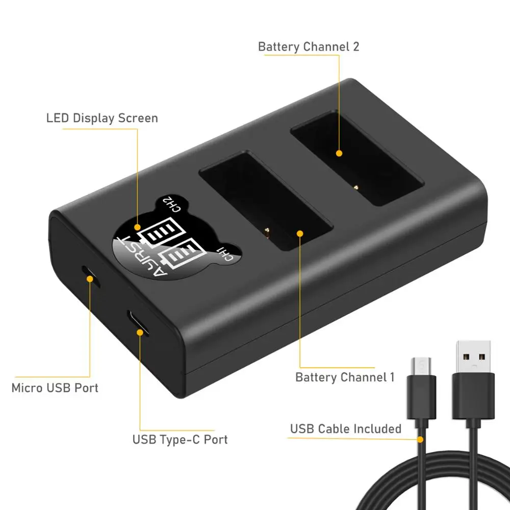 DMW-BLG10 LED USB Battery Charger for Panasonic DMW BLG10 BLE9 BLG10E Lumix DMC-GF6 GX7 GX80 GX85 GX7 Mark II DMW-BLE9 Charger battery charger adapter led battery charger dual usb battery charger