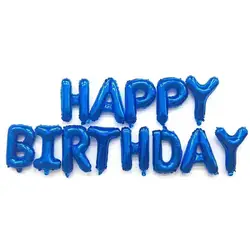 Синяя буква С Днем Рождения шар День Рождения украшения Дети взрослый фольгированный шар Алфавит балоны шары из латекса