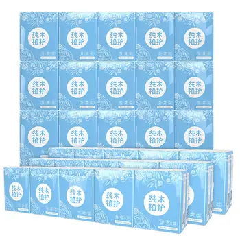 

BellyLady 30 Packs Three Layers of Napkins Portable Napkins Multifold Paper Towels Packet Pockets Household Bathroom Tissues