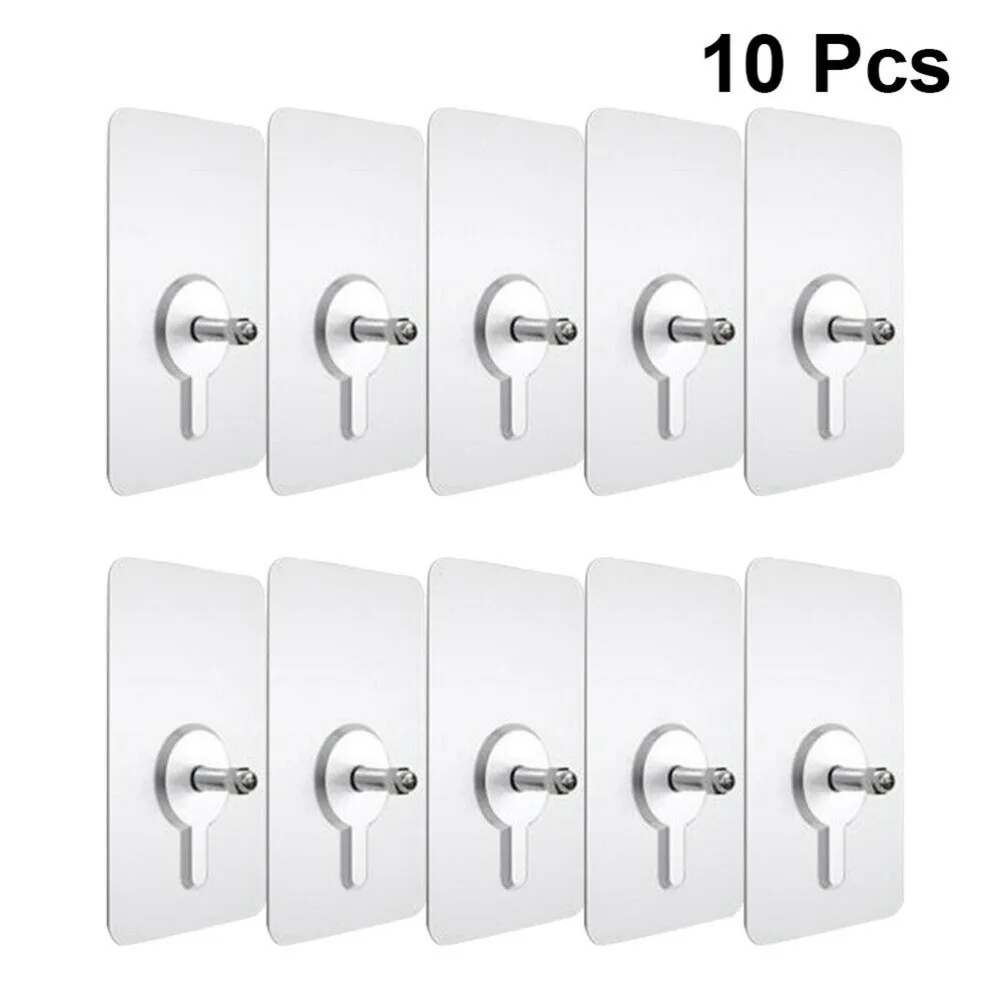 10pcs Screw Stickers Wall Picture Hook Punchfree Nonmarking Hooks Invisible Traceless Hardwall