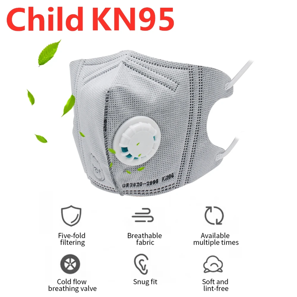 

10pcs Children's masks KN95 Dust Mask Child PM2.5 Face Mouth Masks Healthy Air Filter Dust Proof Protection