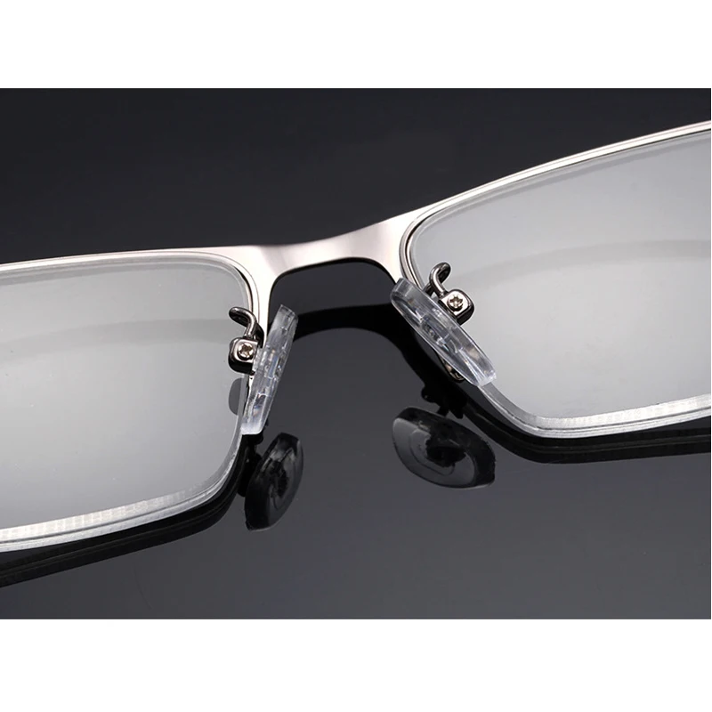 Zilead полуоправы очки для чтения Бизнес Мужчины сплав Prebyopia Прозрачные Линзы для очков дальнозоркость очки унисекс