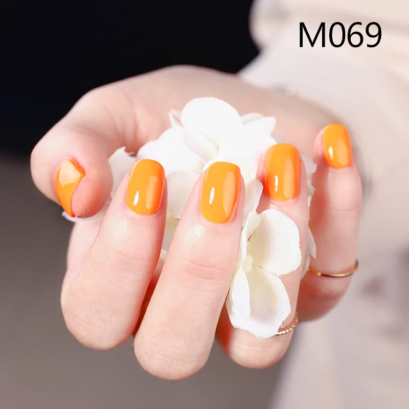 Оранжевый цвет серия лак для ногтей 12 разноцветный гель для ногтей УФ светодиодный замачивающийся Гель-лак для ногтей маникюрный лак 5 мл