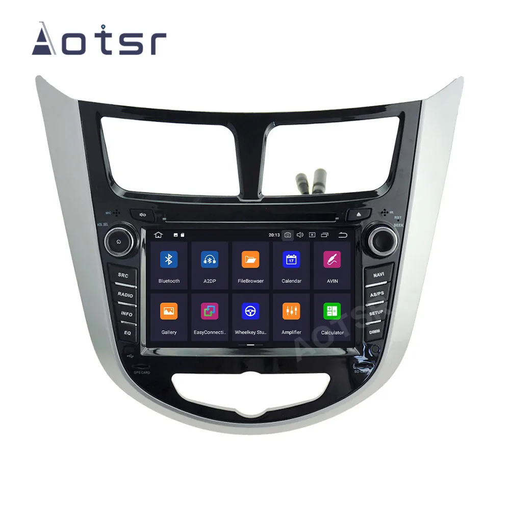 

AOTSR Android 10 Car Radio For Hyundai Solaris Verna 2010 - 2016 Central Multimedia Player GPS Navigation 2 Din Stereo Autoradio
