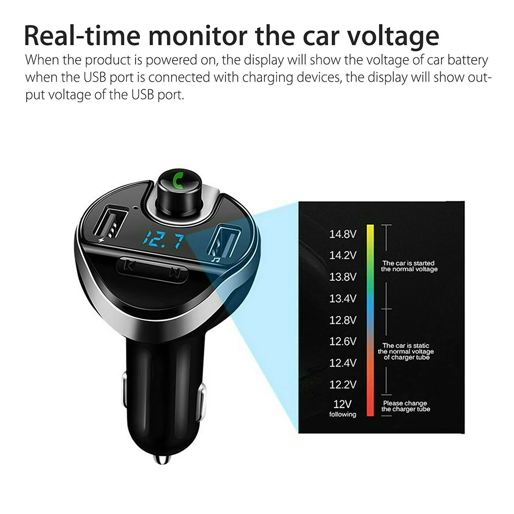 Беспроводной автомобильный Bluetooth MP3 Playe fm-передатчик Hands-free автомобильный комплект аудио 3.1A двойной usb порт быстрое зарядное устройство MP3 радио адаптер