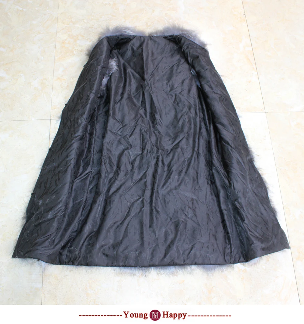 Genuine Real Silver Fox Fur Vest Natural Fur Jacket female Warm Vest Waistcoat long Fur Coats Real Fur Coat Silver Fox Vest