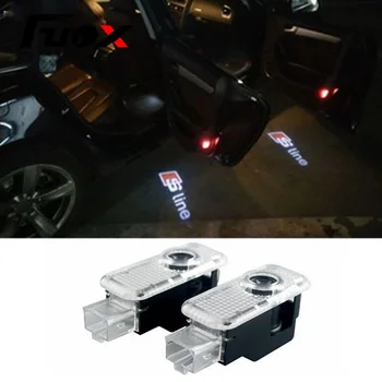 

2 pcs Car door decoration LED lamp Welcome lights for Audi a3 a4 a5 a6 s4 s5 s6 s7 q3 q5 q7 c5 c6 b6 b7 b8 8p 8v Car Accessories