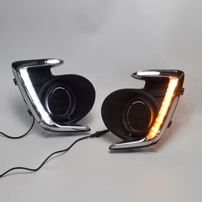 

DHBH-LED DRL Daylight Daytime Running Lights Front Fog Light Lamp for Mitsubishi Attrage Mirage G4 2012-2015