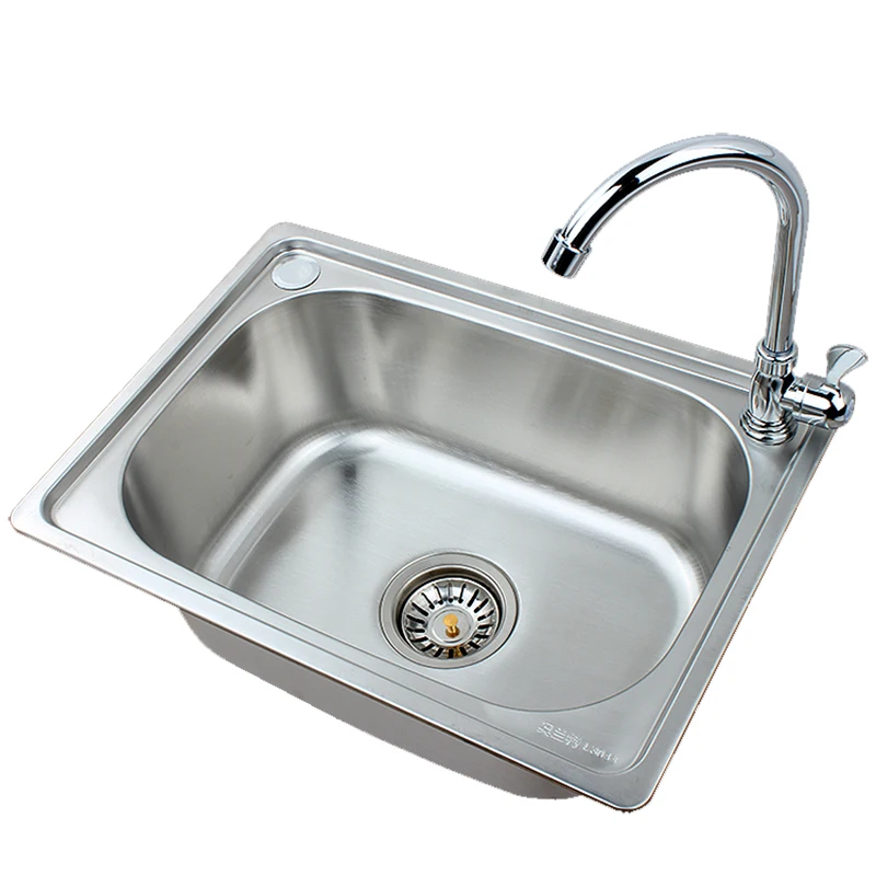 Kitchen Sinks Kommerzielle Einzelschussel Edelstahl Gerat Und Wasserhahn Kuche Restaurant Lagerregal Fur Catering Waschbecken Garage Keller Geeignet Fur Waschkuche Kuchenspulen 1 5 Becken