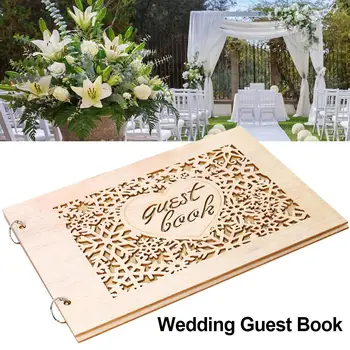 

DIY Wedding Guest Book Planner Wedding Wooden Organizer Perfect Crafts For Wedding Gift Party Supplies Signature Book Sign