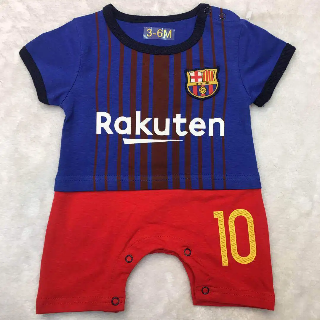 

Soccer Kid Boxer Triangular Crawling Clothes National Team All Departments' Respective Team Romper Barcelona Football Club Argen