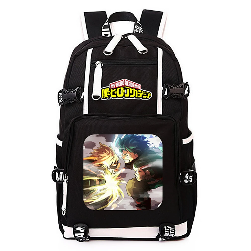 Школьный ранец с аниме рисунком My Hero Academia сумка Mochilas холщовая дорожная рюкзак для