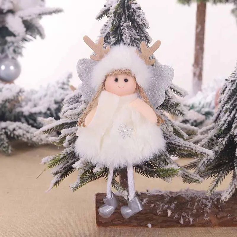 Рождественский плюшевый Ангел кулон Детские милые детские кухонные принадлежности подарок Рождественская елка Висячие