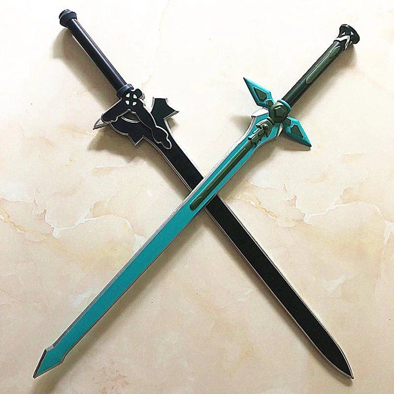 80cm / 31." Sword Art Online Kirito Kirigaya Kazuto Kirigaya Sword Repulsor Dark cosplay prop Asuna Yuuki blue sword cosplay pr